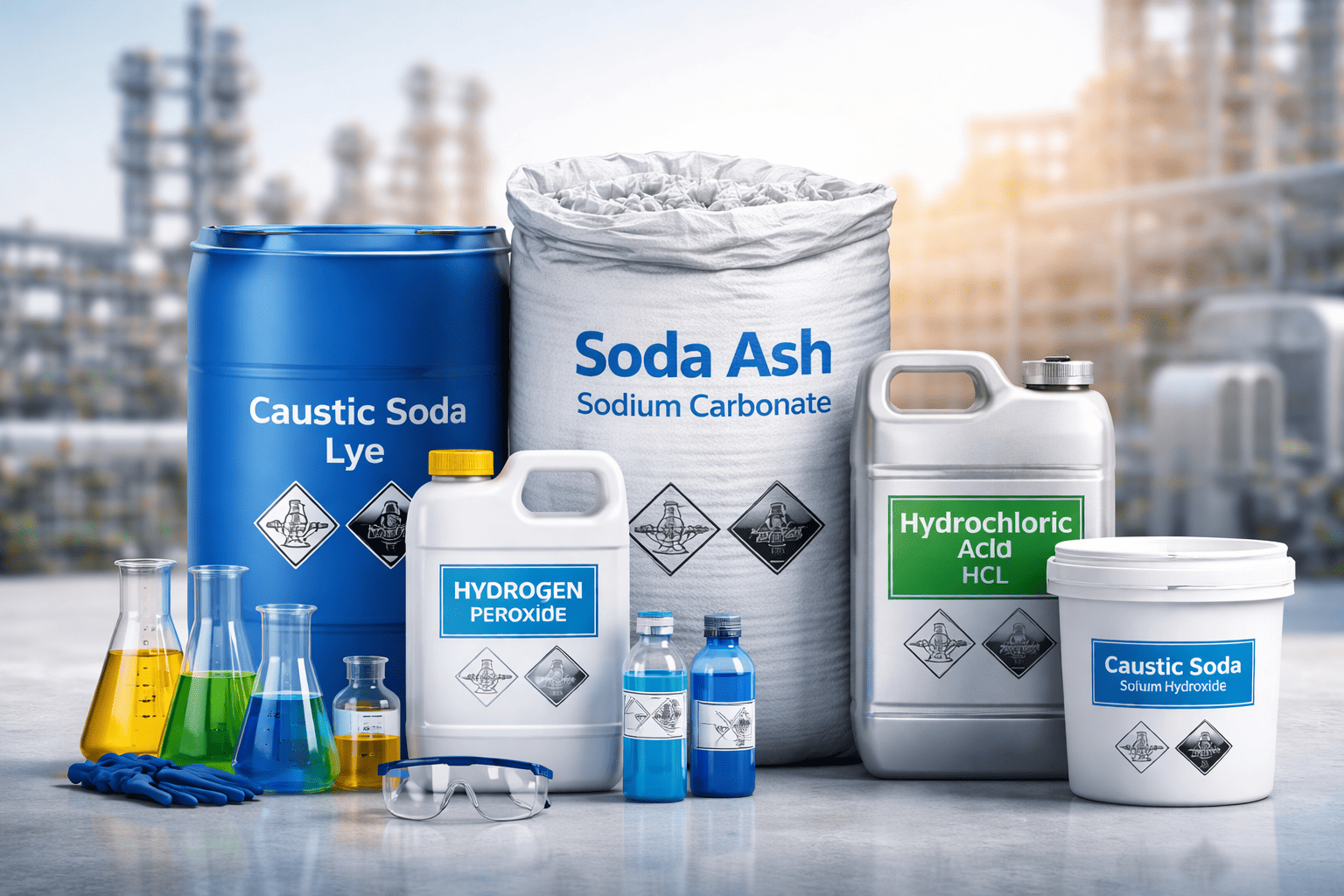 Industrial chemical containers